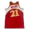 Men's Atlanta Hawks Wilkins #21 Red Retro Jersey 1986/87 - uafactory