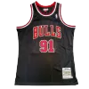 Men's Chicago Bulls Rodman #91 Black Retro Jersey 1997/98 - uafactory