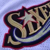 Men's Philadelphia 76ers Iverson #3 White Retro Jersey 1997/98 - uafactory