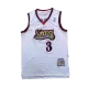 Men's Philadelphia 76ers Iverson #3 White Retro Jersey 1997/98 - uafactory