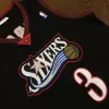 Men's Philadelphia 76ers Iverson #3 Black Retro Jersey 1997/98 - uafactory