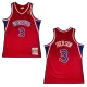 Men's Philadelphia 76ers Iverson #3 Red Retro Jersey - uafactory