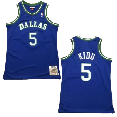 Men's Dallas Mavericks Kidd #5 Blue Retro Jersey 1994/95 - uafactory