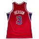 Men's Philadelphia 76ers Iverson #3 Red Retro Jersey - uafactory