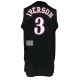 Men's Philadelphia 76ers Iverson #3 Black Retro Jersey 1997/98 - uafactory