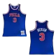 Men's Philadelphia 76ers Iverson #3 Blue Retro Jersey 1996/97 - uafactory