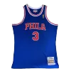 Men's Philadelphia 76ers Iverson #3 Blue Retro Jersey 1996/97 - uafactory