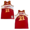 Men's Atlanta Hawks Wilkins #21 Red Retro Jersey 1986/87 - uafactory