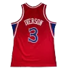 Men's Philadelphia 76ers Iverson #3 Red Retro Jersey - uafactory