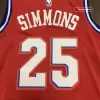 Philadelphia 76ers Simmons #25 Swingman Jersey Red for men - Statement Edition - uafactory