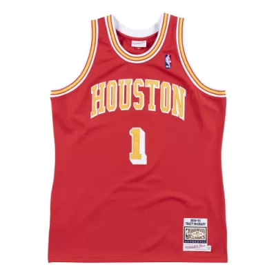 Men's Houston Rockets Tracy McGrady #1 Red Retro Jersey 2004/05 - uafactory