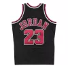 Men's Chicago Bulls Michael Jordan #23 Black Retro Jersey 1997/98 - uafactory