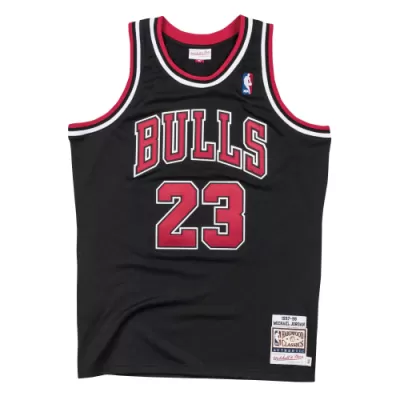 Men's Chicago Bulls Michael Jordan #23 Black Retro Jersey 1997/98 - uafactory