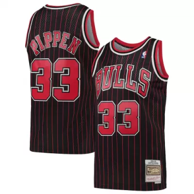 Men's Chicago Bulls Scottie Pippen #33 Black Retro Jersey 1995/96 - uafactory