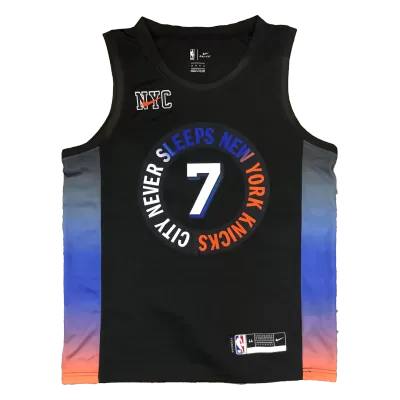 New York Knicks Carmelo Anthony #7 2020/21 Swingman Jersey Black for men - City Edition - uafactory