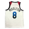 U.S. Men's Basketball Team Khris Middleton #8 2021 Swingman Jersey White for men - uafactory