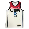 U.S. Men's Basketball Team Damian Lillard #6 2021 Swingman Jersey White for men - uafactory