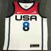 U.S. Men's Basketball Team Khris Middleton #8 2021 Swingman Jersey White for men - uafactory