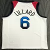 U.S. Men's Basketball Team Damian Lillard #6 2021 Swingman Jersey White for men - uafactory