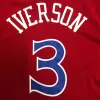 Men's Philadelphia 76ers Allen Iverson #3 Red Retro Jersey - uafactory