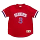 Men's Philadelphia 76ers Allen Iverson #3 Red Retro Jersey - uafactory