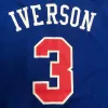 Men's Philadelphia 76ers Allen Iverson #3 Blue Retro Jersey - uafactory