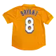 Men's Los Angeles Lakers Kobe Bryant #8 Yellow Retro Jersey - uafactory