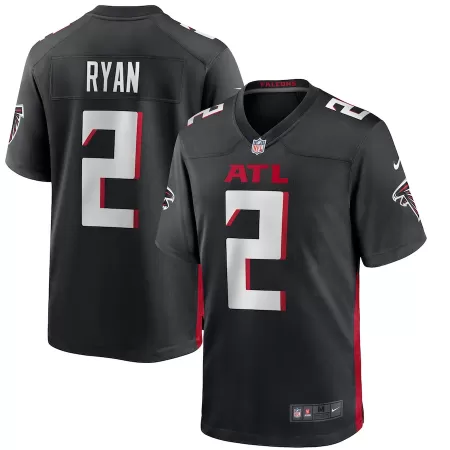Men Atlanta Falcons Falcons RYAN #2 Black Game Jersey - uafactory