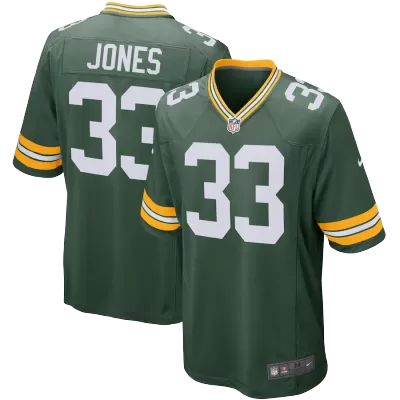 Men Green Bay Packers Aaron Jones #33 Green Game Jersey - uafactory