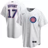 Men Chicago Cubs BRYANT #17 Home White&Royal MLB Jersey - uafactory