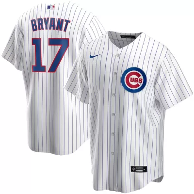 Men Chicago Cubs BRYANT #17 Home White&Royal MLB Jersey - uafactory