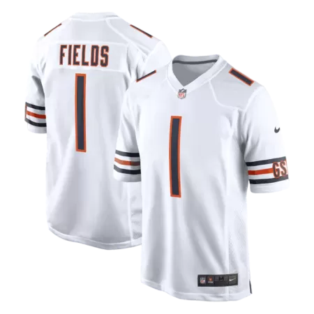 Men Chicago Bears FIELDS #1 White Game Jersey - uafactory
