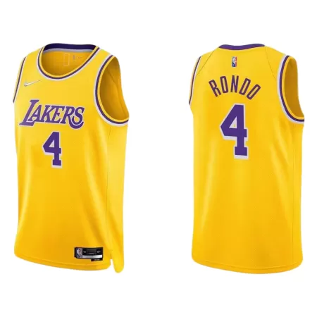 Los Angeles Lakers Rajon Rondo #4 2021/22 Swingman Jersey Gold for men - Association Edition - uafactory