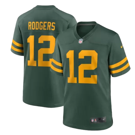 Men Green Bay Packers Aaron Rodgers #12 Green Game Jersey - uafactory