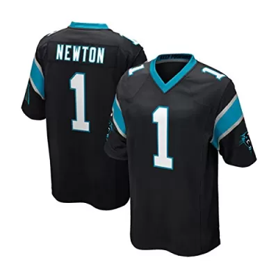 Men Carolina Panthers Cam Newton #1 Black Game Jersey - uafactory