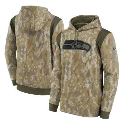 Men Seattle Seahawks Camo NFL Hoodie 2021 - uafactory