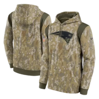 Men New England Patriots Camo NFL Hoodie 2021 - uafactory