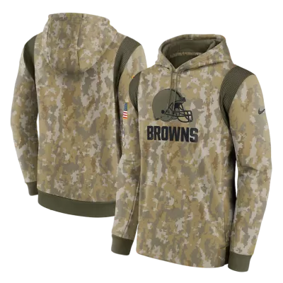 Men Cleveland Browns Camo NFL Hoodie 2021 - uafactory