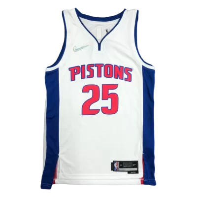 Detroit Pistons Derrick Rose #25 2021/22 Swingman Jersey White for men - Association Edition - uafactory