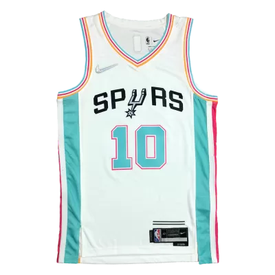 San Antonio Spurs DeMar DeRozan #10 2021/22 Swingman Jersey White for men - City Edition - uafactory