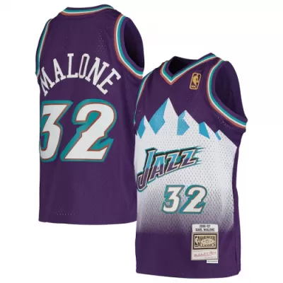 Men's Utah Jazz Karl Malone #32 Purple Retro Jersey 1991/92 - uafactory