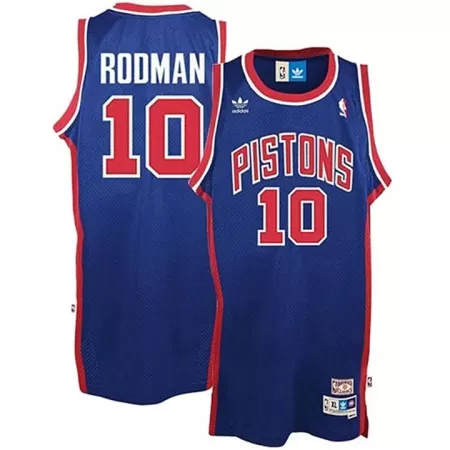 Men's Detroit Pistons Rodman #10 Black Retro Jersey - uafactory