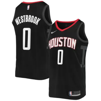 Houston Rockets Westbrook #0 Swingman Jersey Black for men - Statement Edition - uafactory