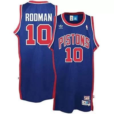 Men's Detroit Pistons Rodman #10 Black Retro Jersey - uafactory