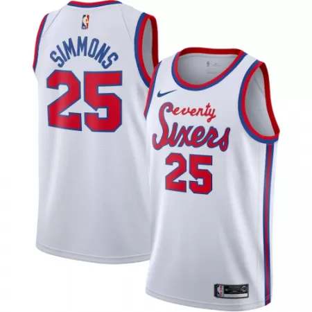 Philadelphia 76ers Simmons #25 2019/20 Swingman Jersey White for men - Association Edition - uafactory