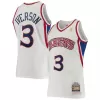 Men's Philadelphia 76ers #3 White Retro Jersey - uafactory