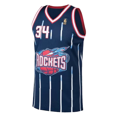 Men's Houston Rockets Hakeem Olajuwon #34 Navy Retro Jersey - uafactory