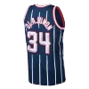 Men's Houston Rockets Hakeem Olajuwon #34 Navy Retro Jersey - uafactory