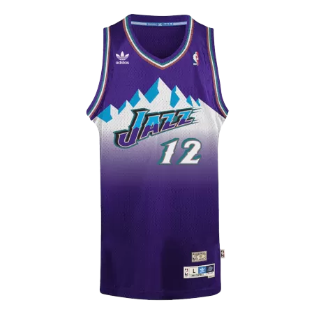 Men's Utah Jazz John Stockton #12 Purple Retro Jersey 1996/97 - uafactory