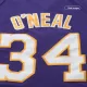 Men's Los Angeles Lakers Lakers O'NEAL #34 Purple Retro Jersey 1999/00 - uafactory